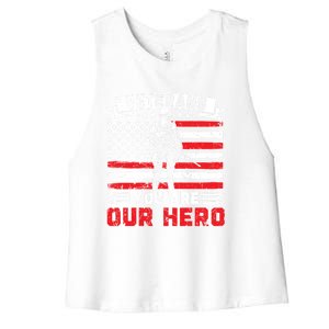 Veterans You Are Our Hero Usa Flag American Memorial Day Gift Women's Racerback Cropped Tank