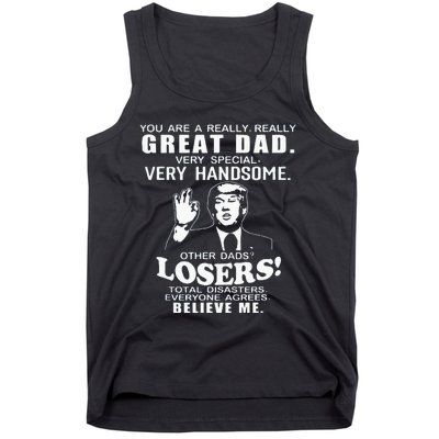 Vintage You Are A Great Great Dad Support Trump FatherS Day Tank Top