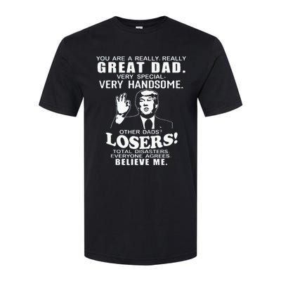 Vintage You Are A Great Great Dad Support Trump FatherS Day Softstyle CVC T-Shirt