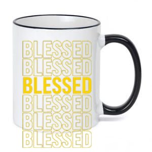 Varsitygold Yellow Blessed Universitygold Yellow 11oz Black Color Changing Mug