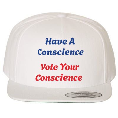 Vote Your Conscience Wool Snapback Cap