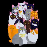 Vintage Y2K Enjoi Cat Gang Cute Cat Mom Cat Dad Cat Lover TShirt Apron