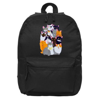 Vintage Y2K Enjoi Cat Gang Cute Cat Mom Cat Dad Cat Lover TShirt 16 in Basic Backpack