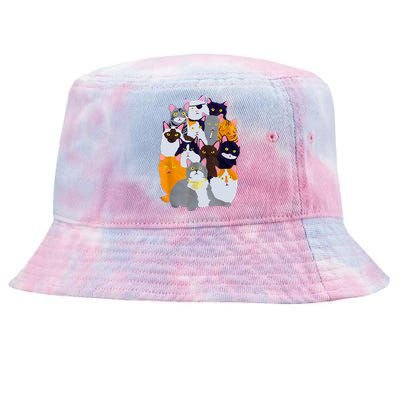 Vintage Y2K Enjoi Cat Gang Cute Cat Mom Cat Dad Cat Lover TShirt Tie-Dyed Bucket Hat