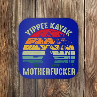 Vintage Yippeekayak Funny Kayak Gift Coaster