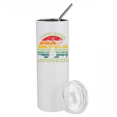 Vintage Yippeekayak Funny Kayak Gift Stainless Steel Tumbler