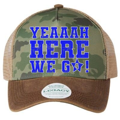 Vintage Yeah Here We Go Football Legacy Tie Dye Trucker Hat