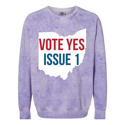 Vote Yes Issue 1 Colorblast Crewneck Sweatshirt