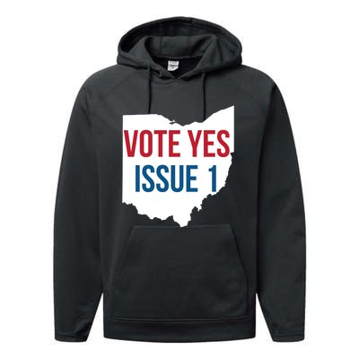 Vote Yes Issue 1 Performance Fleece Hoodie