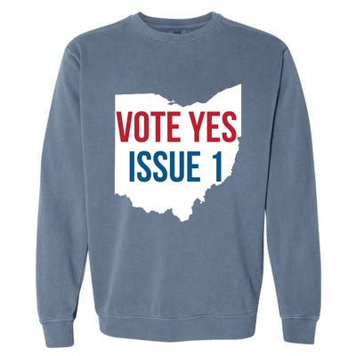 Vote Yes Issue 1 Garment-Dyed Sweatshirt