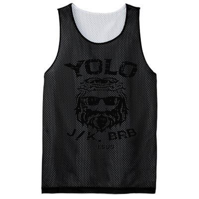 Vintage Yolo Just Kissing Be Right Back Jesus Funny Mesh Reversible Basketball Jersey Tank
