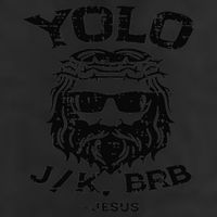 Vintage Yolo Just Kissing Be Right Back Jesus Funny Hat