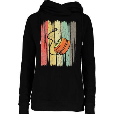 Vintage Yoyo Lover Yoyo Master Womens Funnel Neck Pullover Hood