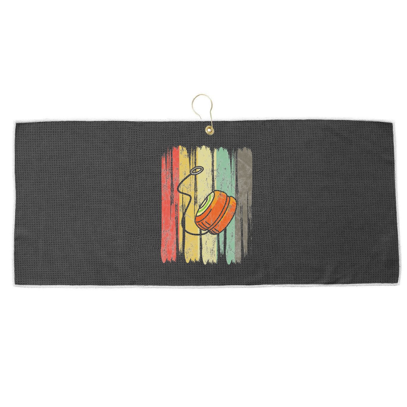 Vintage Yoyo Lover Yoyo Master Large Microfiber Waffle Golf Towel
