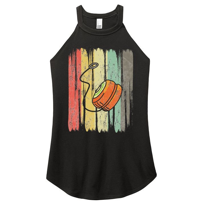 Vintage Yoyo Lover Yoyo Master Women's Perfect Tri Rocker Tank