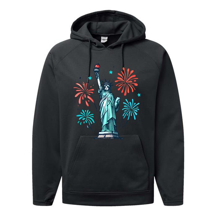 Vintage You Look Like 4th Of July Hot Dog Wiener Performance Fleece Hoodie