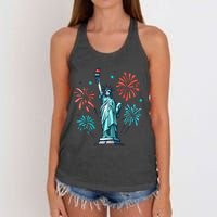 Vintage You Look Like 4th Of July Hot Dog Wiener Women's Knotted Racerback Tank