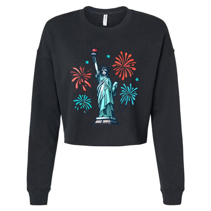 Vintage You Look Like 4th Of July Hot Dog Wiener Cropped Pullover Crew