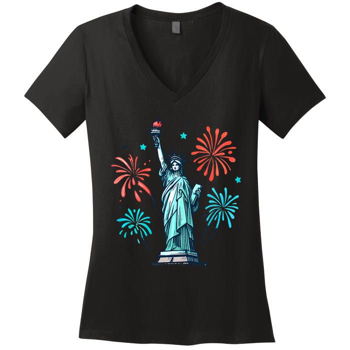 Vintage You Look Like 4th Of July Hot Dog Wiener Women's V-Neck T-Shirt