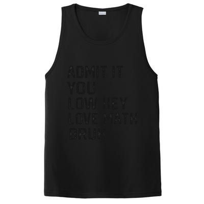 Vintage You Low Key Love Math Bruh Math Teacher Nerdy Math PosiCharge Competitor Tank
