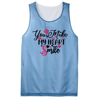 Valentine You Make My Heart Smile Mesh Reversible Basketball Jersey Tank