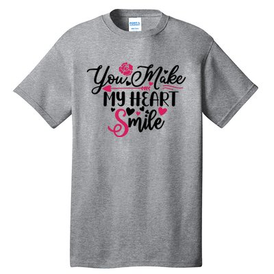 Valentine You Make My Heart Smile Tall T-Shirt