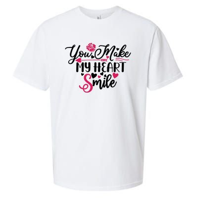 Valentine You Make My Heart Smile Sueded Cloud Jersey T-Shirt