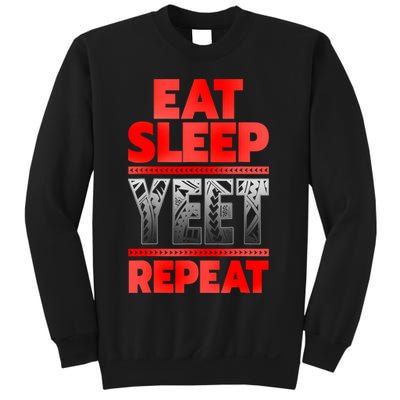 Vintage Yeet Mens Funny Saying Eat Sleep Repeat Sweatshirt
