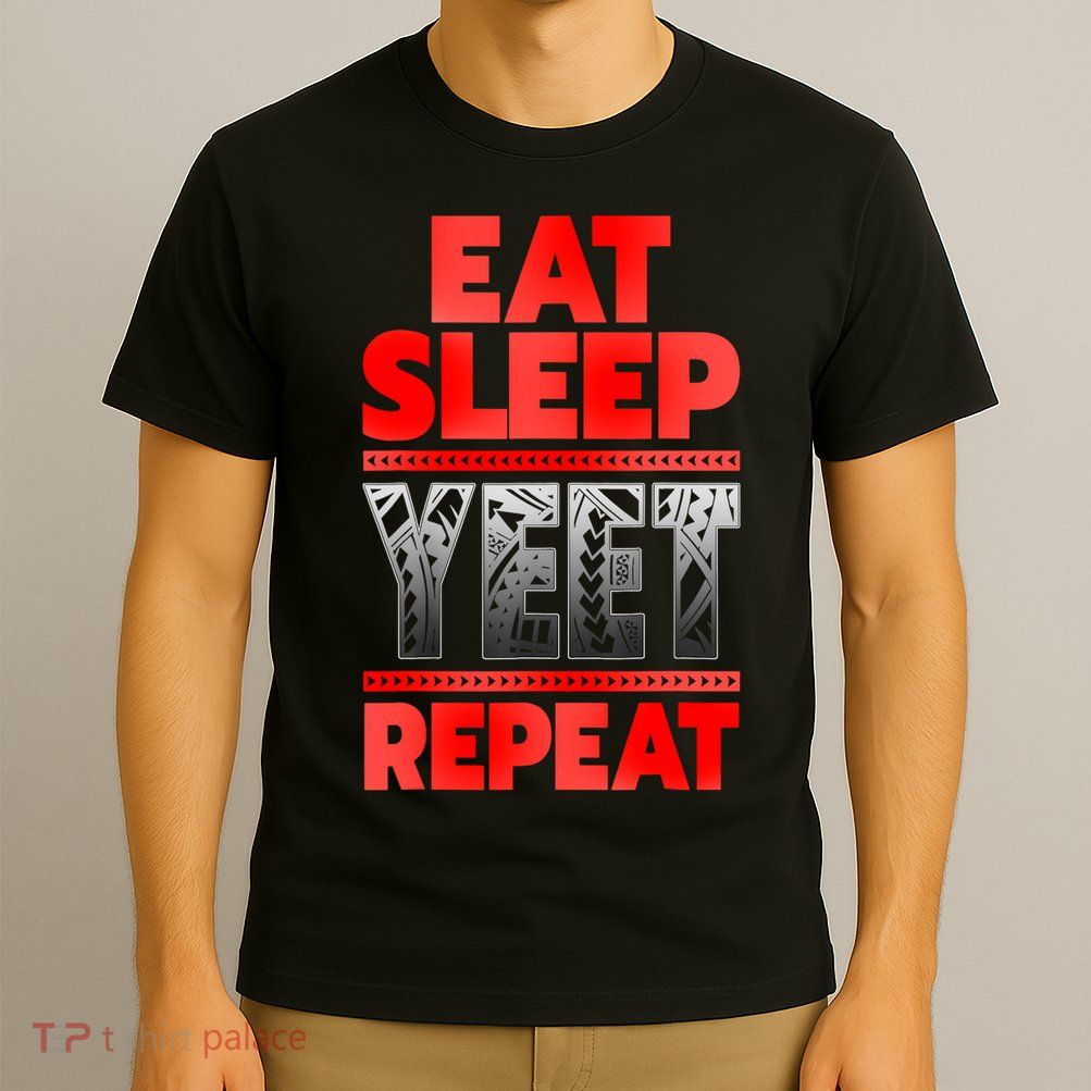 Vintage Yeet Mens Funny Saying Eat Sleep Repeat T-Shirt