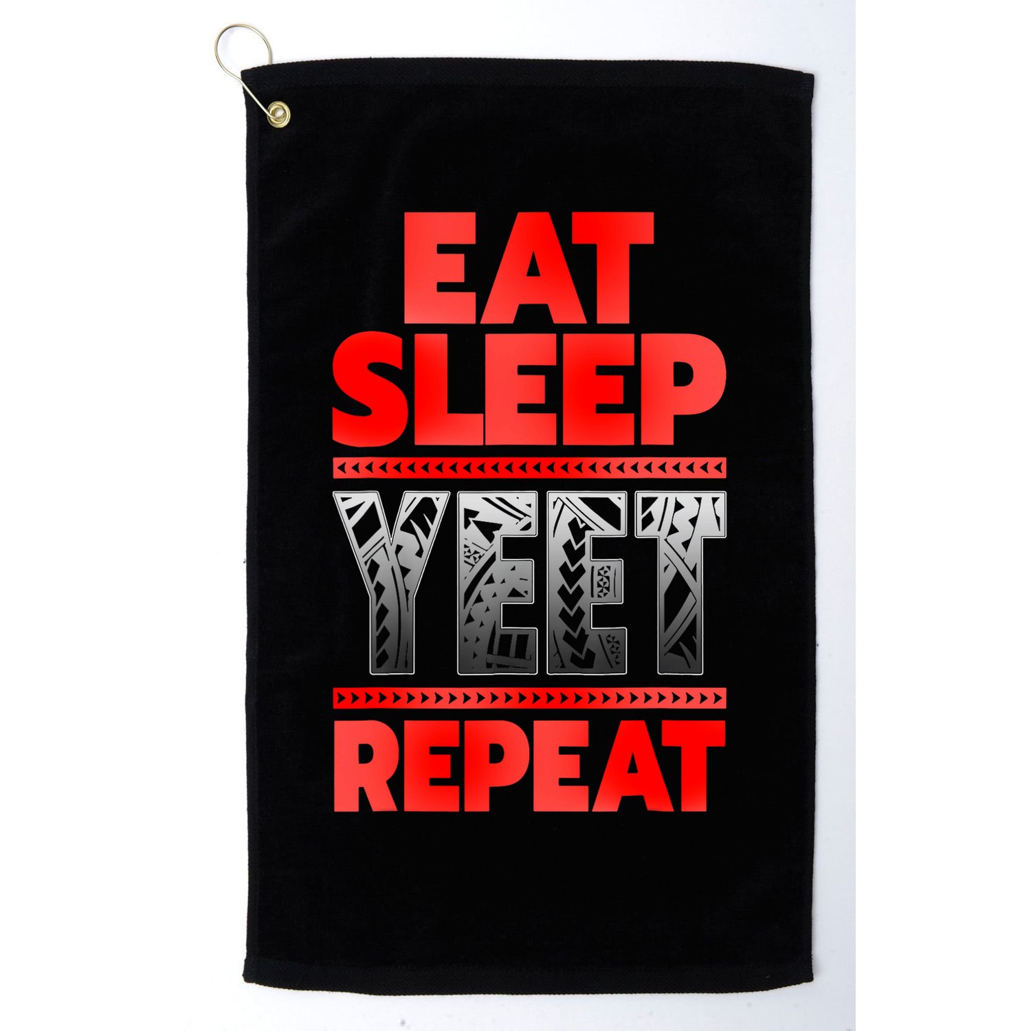 Vintage Yeet Mens Funny Saying Eat Sleep Repeat Golf Towel