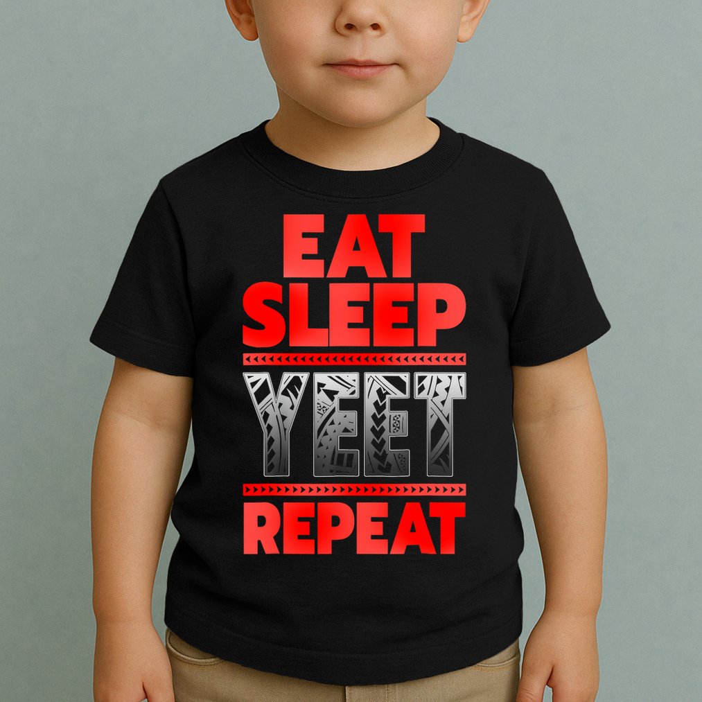 Vintage Yeet Mens Funny Saying Eat Sleep Repeat Toddler T-Shirt