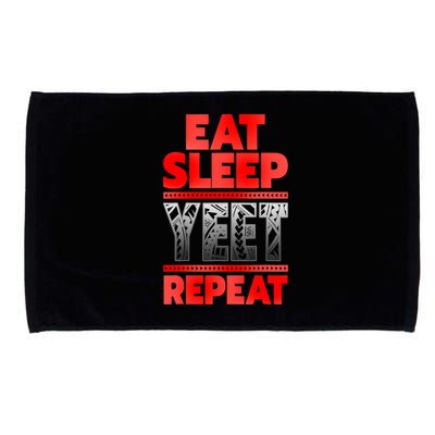 Vintage Yeet Mens Funny Saying Eat Sleep Repeat Microfiber Hand Towel