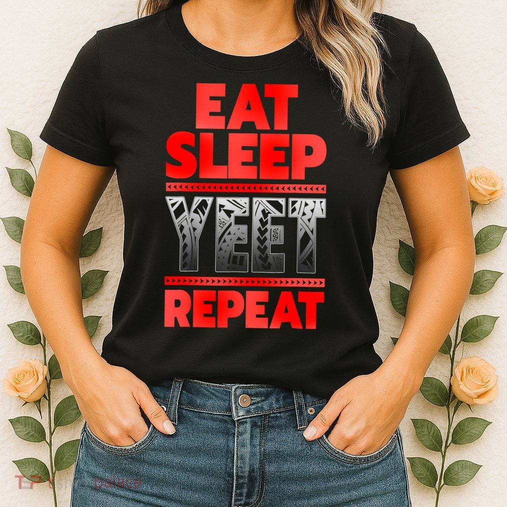 Vintage Yeet Mens Funny Saying Eat Sleep Repeat Womens T-Shirt