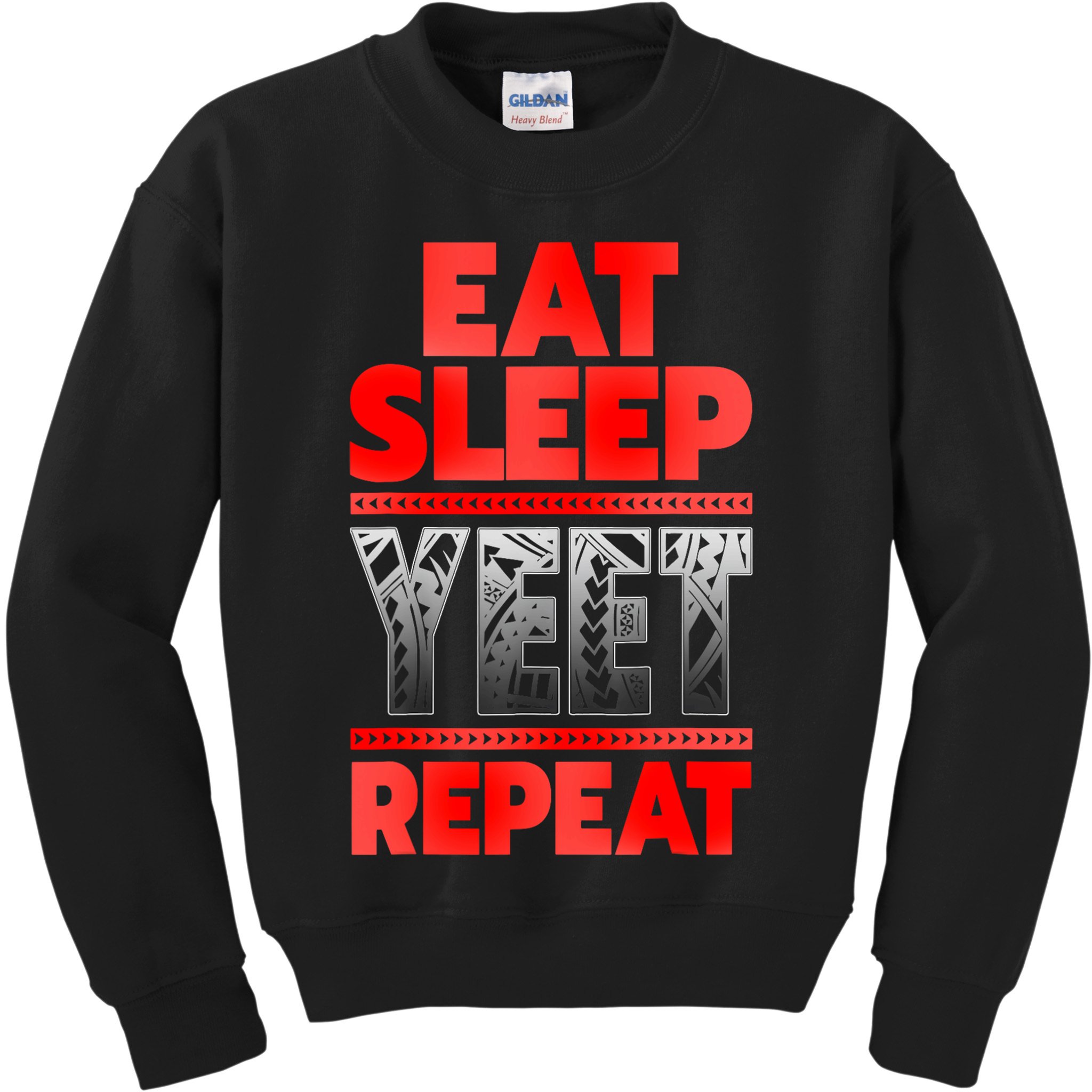 Vintage Yeet Mens Funny Saying Eat Sleep Repeat Kids Sweatshirt