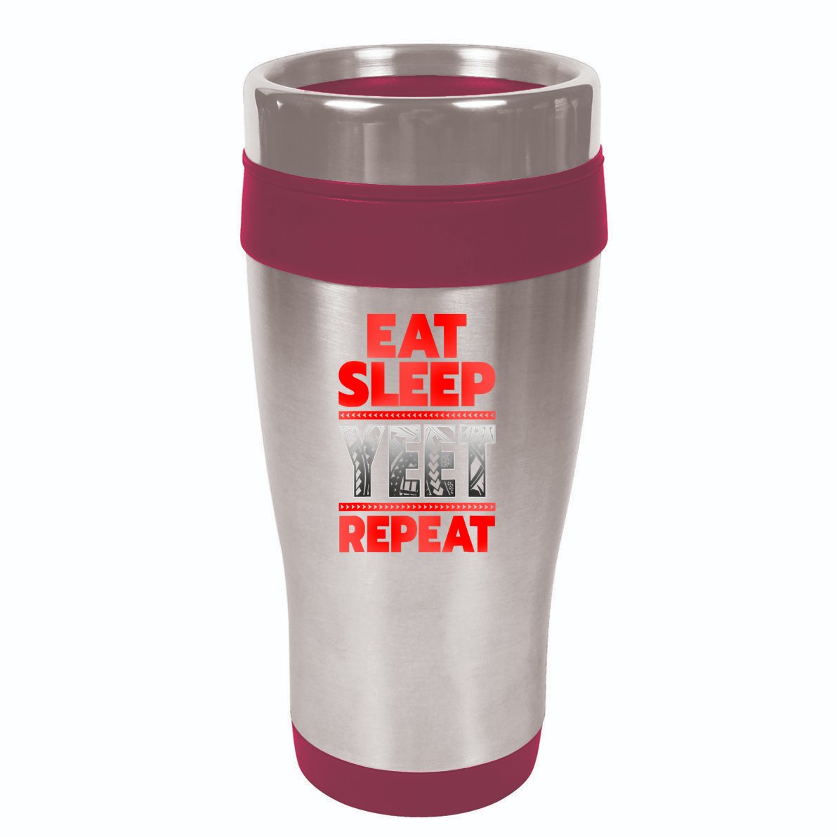 Vintage Yeet Mens Funny Saying Eat Sleep Repeat 16oz Travel Tumbler