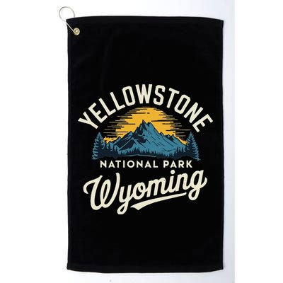 Vintage Yellowstone National Park Wyoming Souvenir Golf Towel