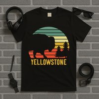 Vintage Yellowstone National Park Retro Travel Buffalo Bison T-Shirt