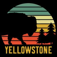 Vintage Yellowstone National Park Retro Travel Buffalo Bison T-Shirt