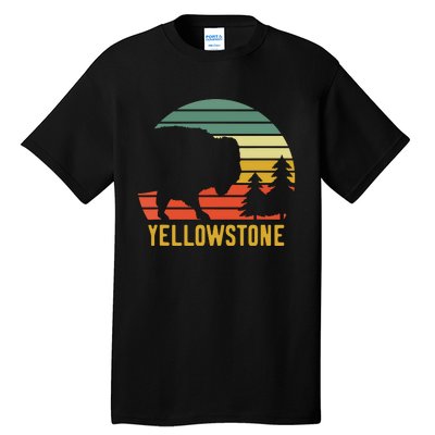 Vintage Yellowstone National Park Retro Travel Buffalo Bison Tall T-Shirt