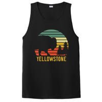 Vintage Yellowstone National Park Retro Travel Buffalo Bison PosiCharge Competitor Tank