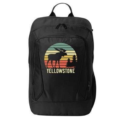Vintage Yellowstone National Park Moose Retro Travel Gift City Backpack