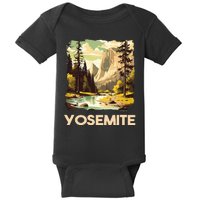 Vintage Yosemite National Park Nature Lover Adventure Baby Bodysuit