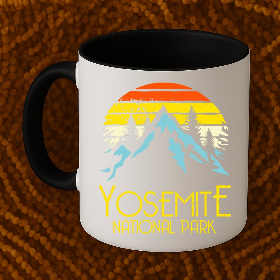 Vintage Yosemite National Park California Mug