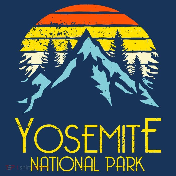 Vintage Yosemite National Park California Tall T-Shirt