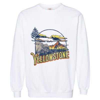 Vintage Yellowstone National Park Retro 80S Style Graphic Garment-Dyed Sweatshirt