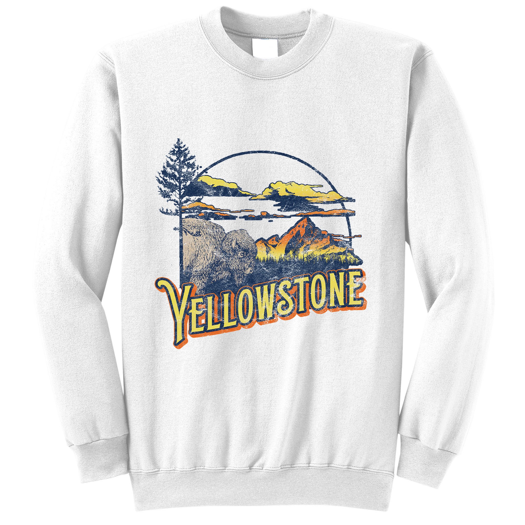 Vintage Yellowstone National Park Retro 80S Style Graphic Sweatshirt