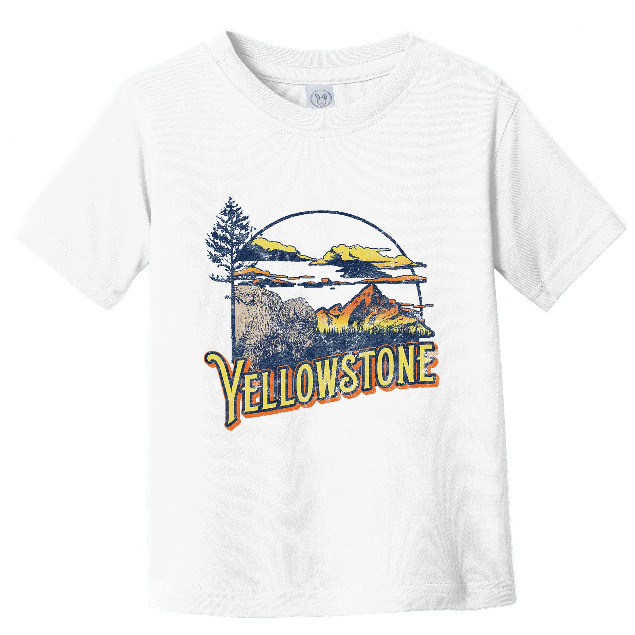 Vintage Yellowstone National Park Retro 80S Style Graphic Toddler T-Shirt