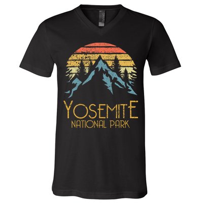 Vintage Yosemite National Park California V-Neck T-Shirt