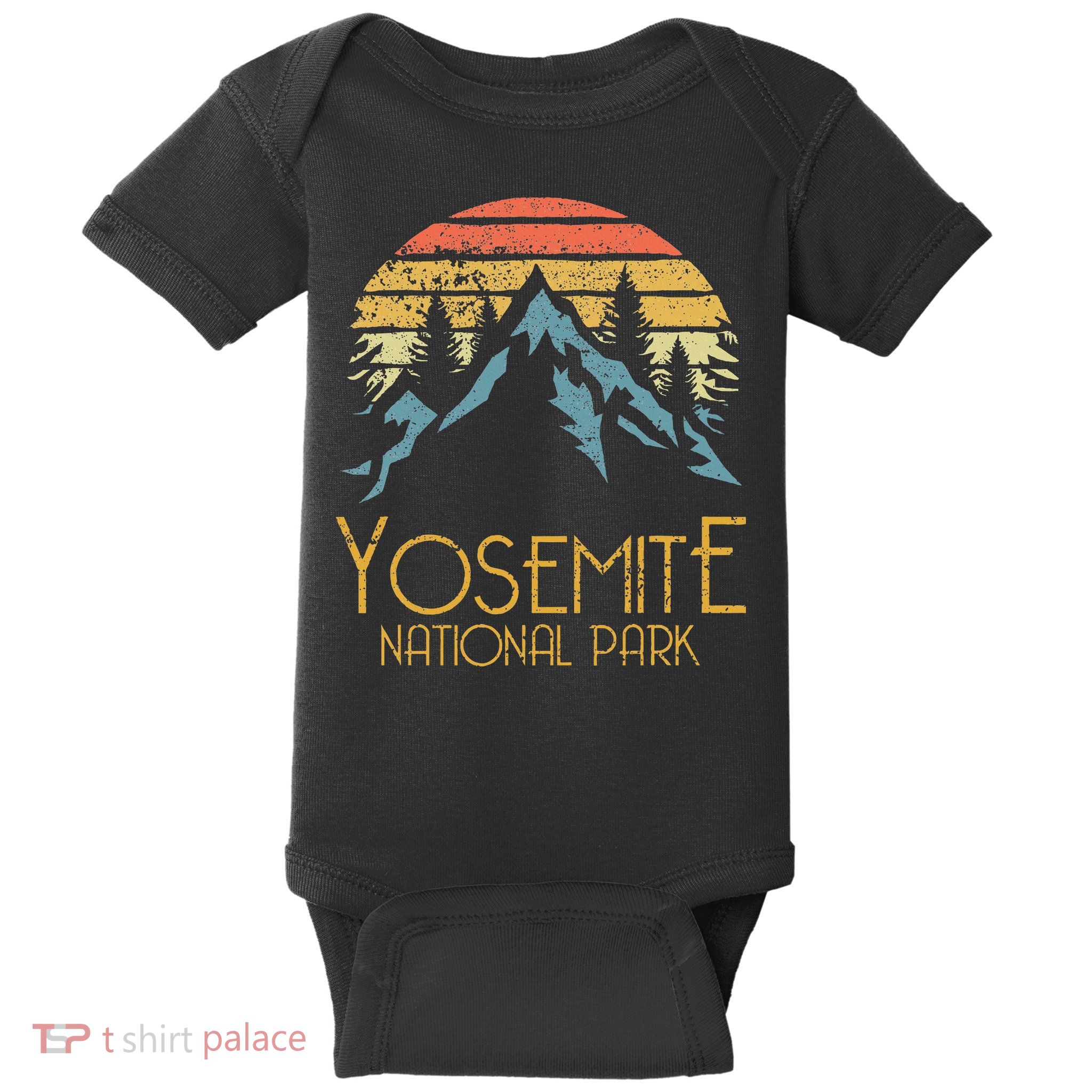 Vintage Yosemite National Park California Baby Bodysuit