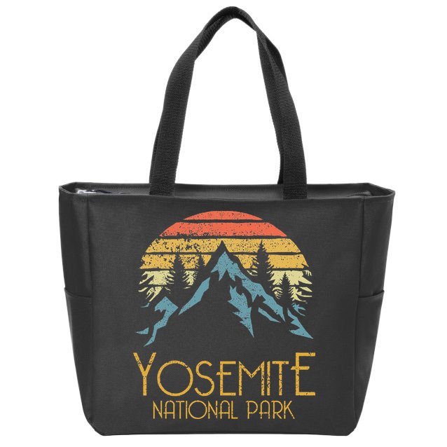 Vintage Yosemite National Park California Zip Tote Bag